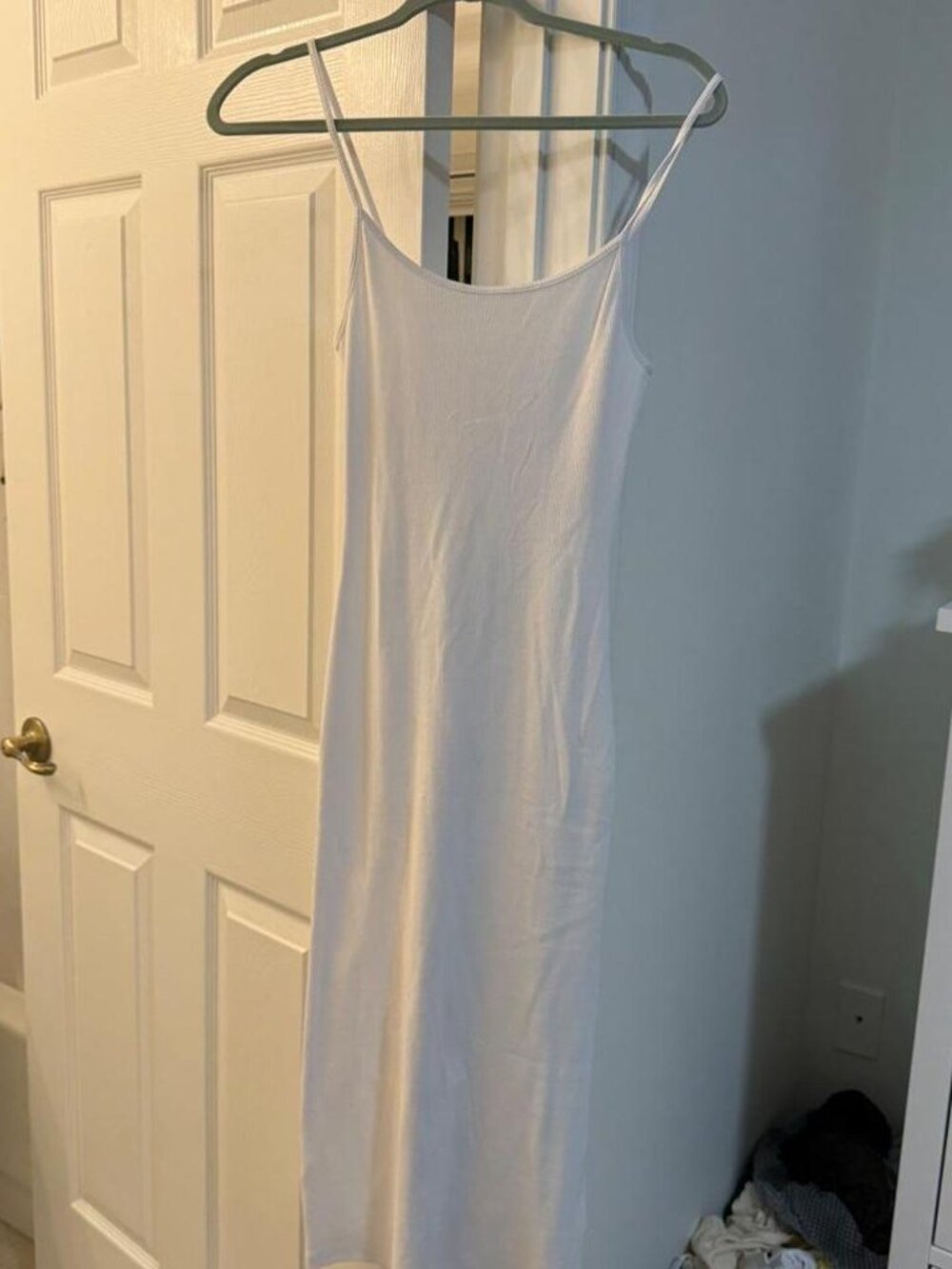 White Cotton MidiDress